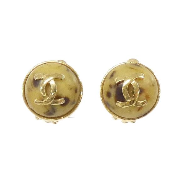 Chanel Coco Mark Gold Gold Plated earring - Picture 1 of 3